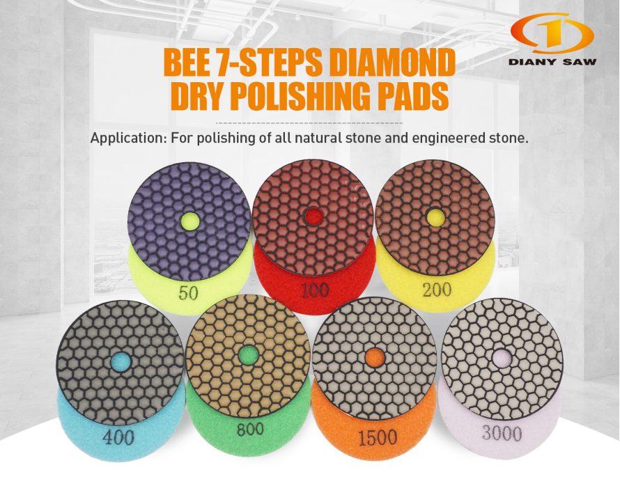 BEE dry polishing pads for granite