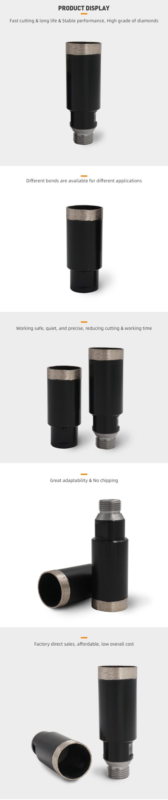 Btc thin wall core bits M14 wet use