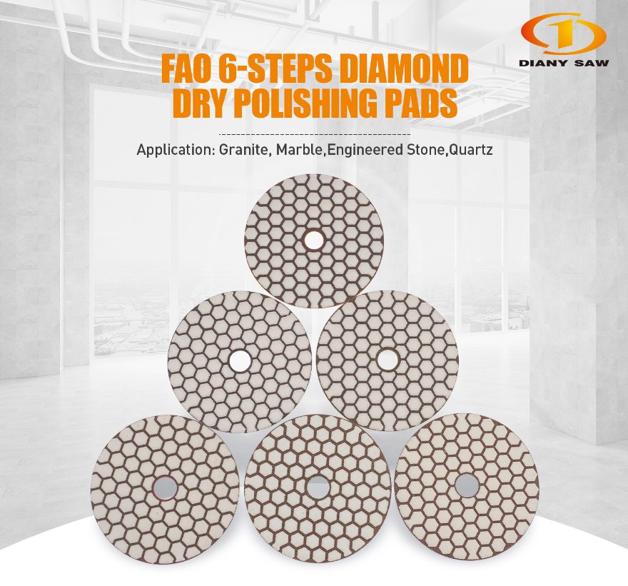 100mm Fao dry polishing pads for granite