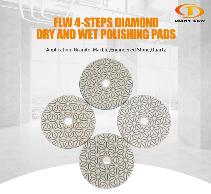 3" Flw dry polishing pads for quartz
