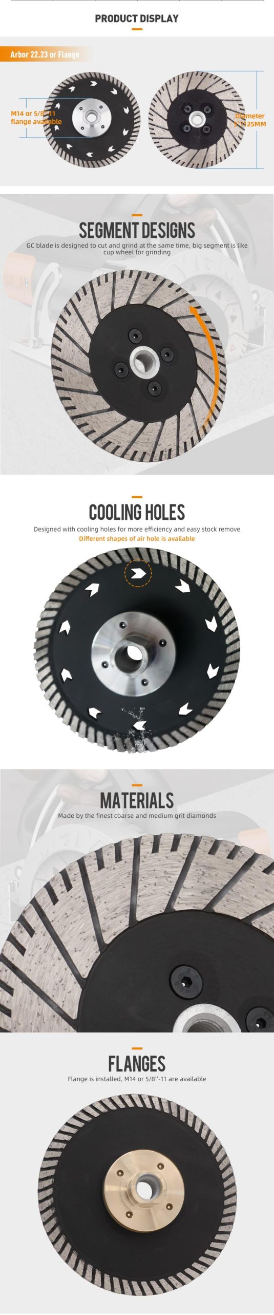 Gc3 grinding and cutting diamond blade