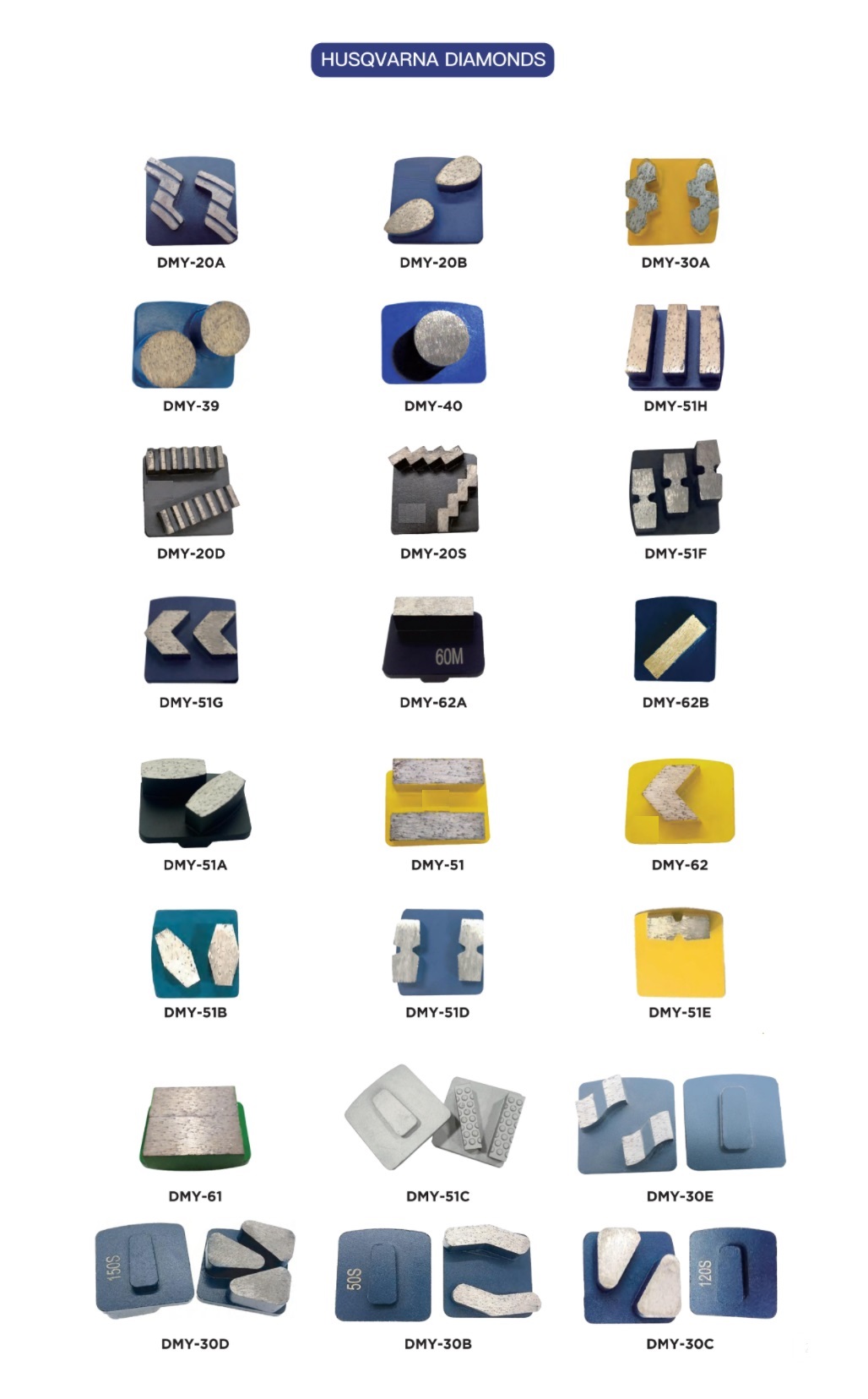 Husqvarna concrete floor grinding diamonds grits