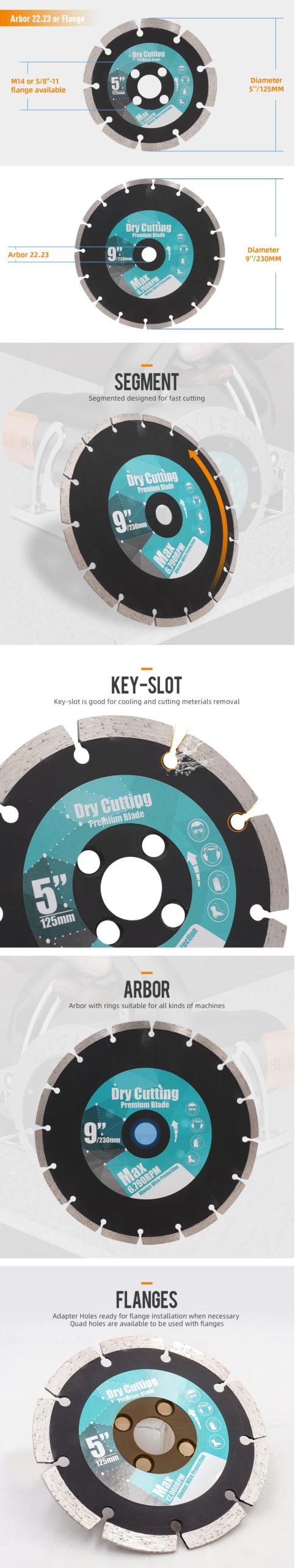 priemium S1 GP segmented dry diamond saw blade aggresive