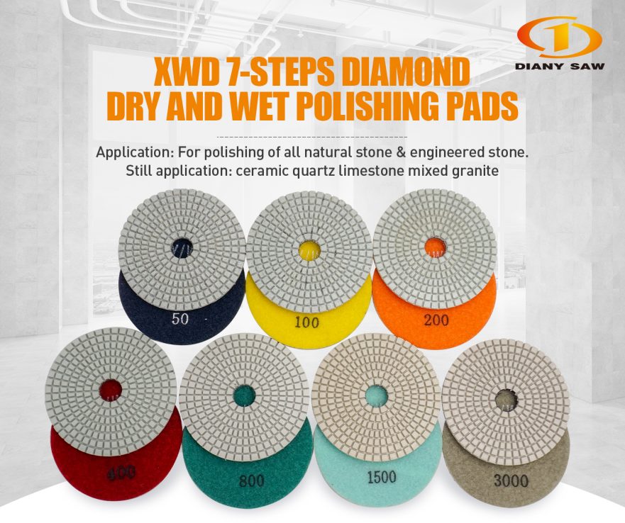 Xwd dry diamond polishing pads for ceramic