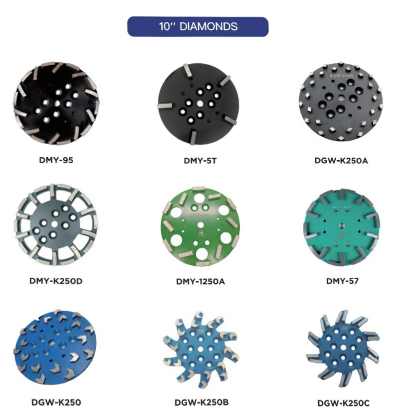 10" concrete floor grinding diamonds tools