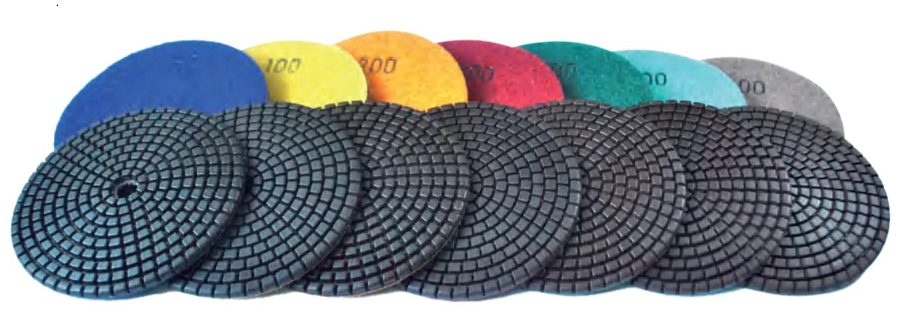 Copper bond diamond polishing pads for stone 7 steps