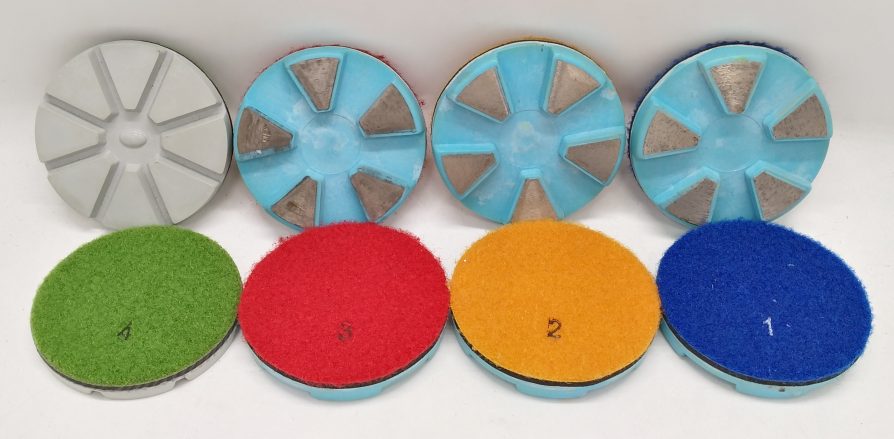 round concrete floor grinding diamonds 4 steps set