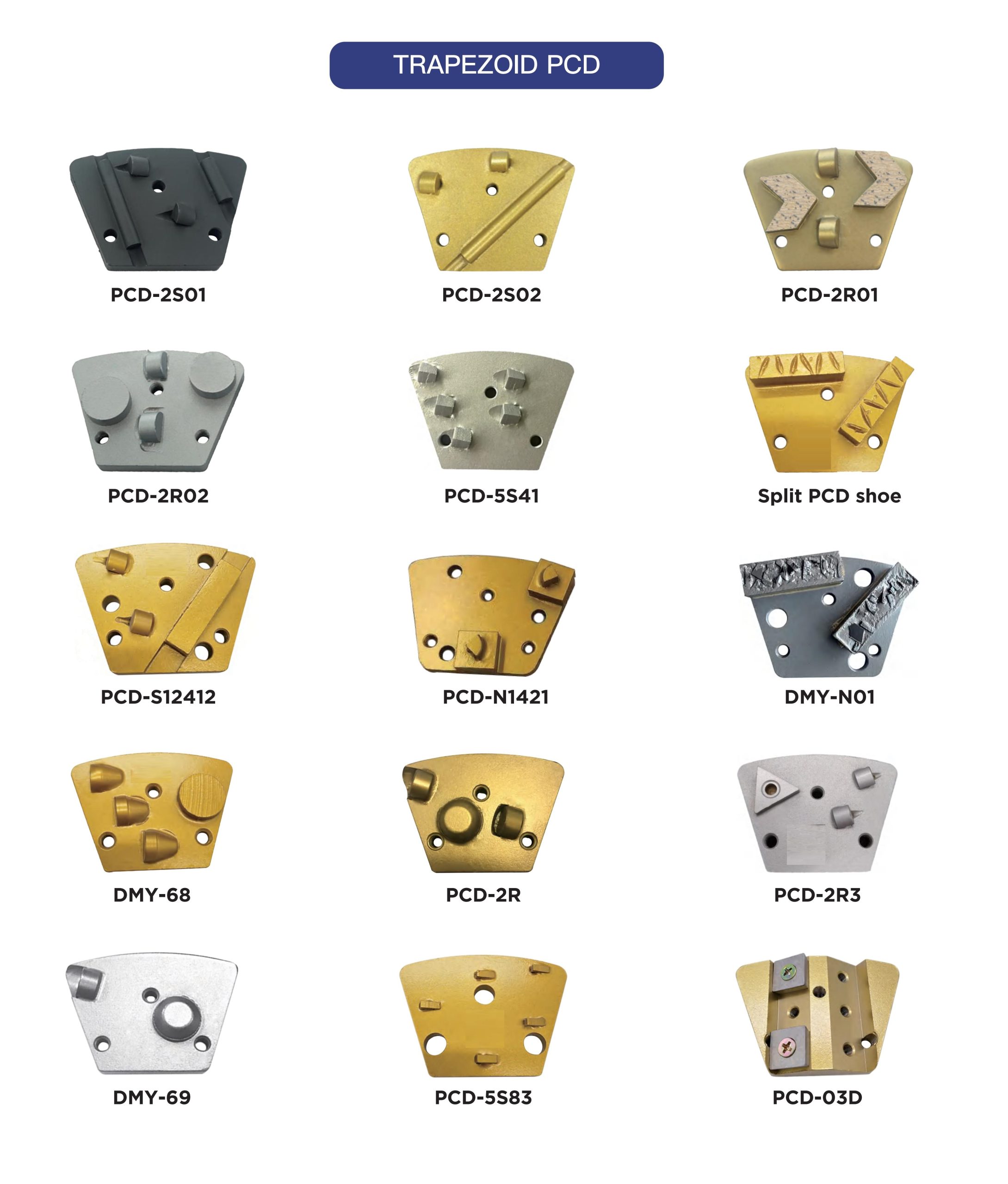 Trapezoid PCD Concrete Floor Coatings Removal Pads