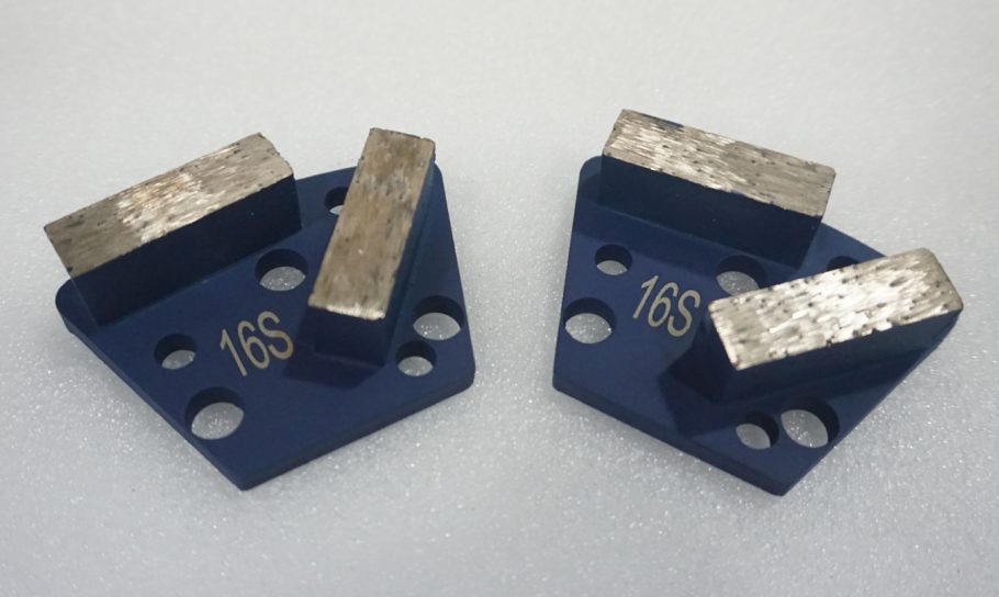 Trapezoid concrete floor grinding diamonds metal