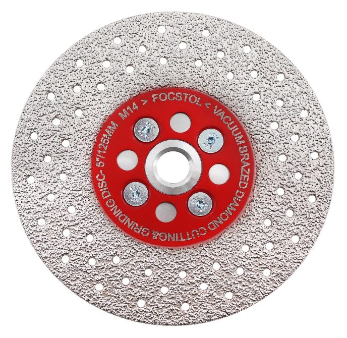 Vacuum brazed blade M14 5/8"-11