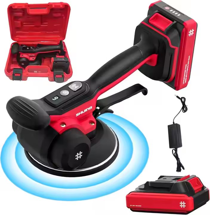 SHIJING 9393 Tile Tiling Paving High Power Tile Vibrating Leveler Electric Tile Automatic Leveling Machine Tile Tiler Vibrator Leveling Machine Rechargeable