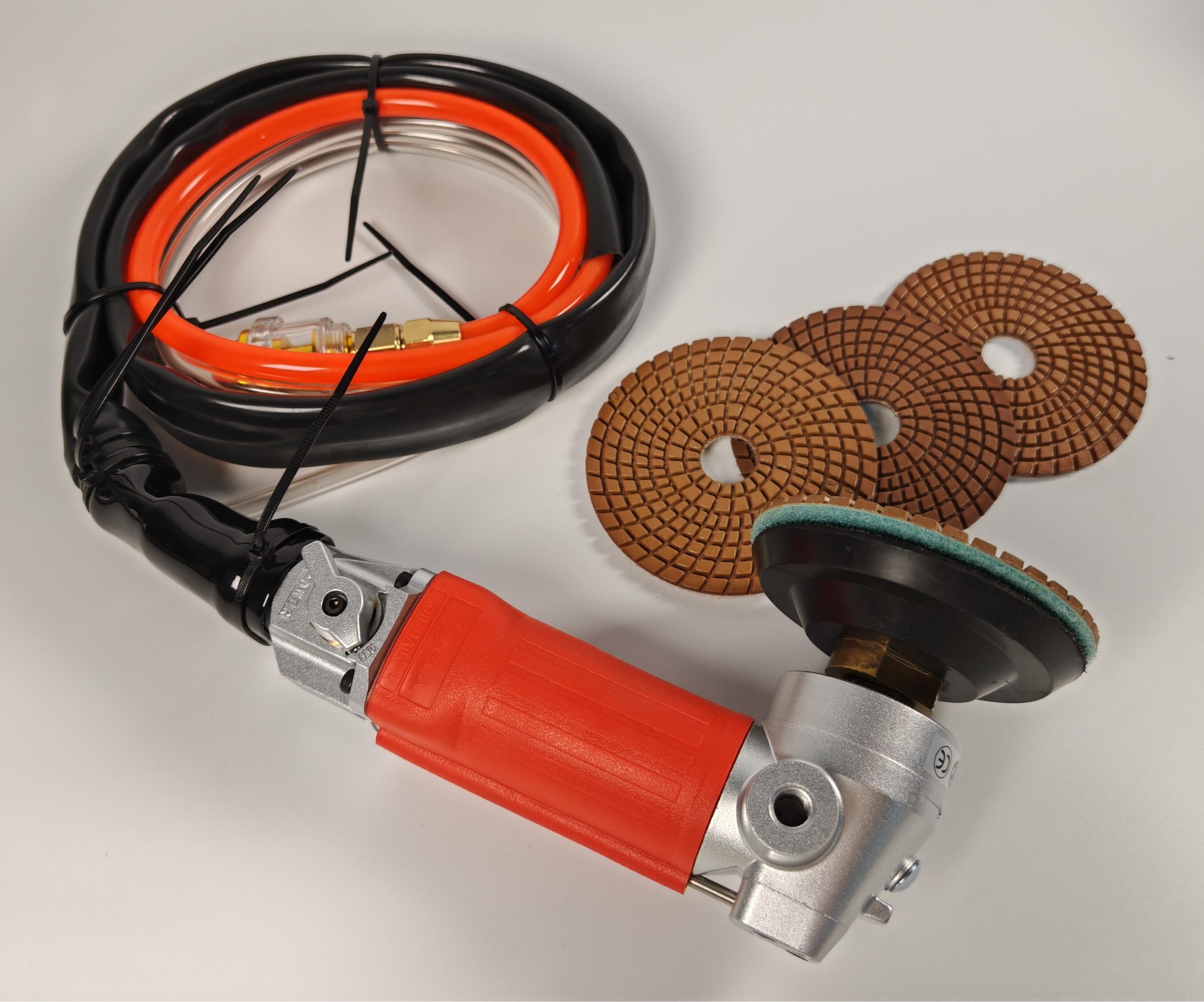 Air polishing machine rear exhaust copper