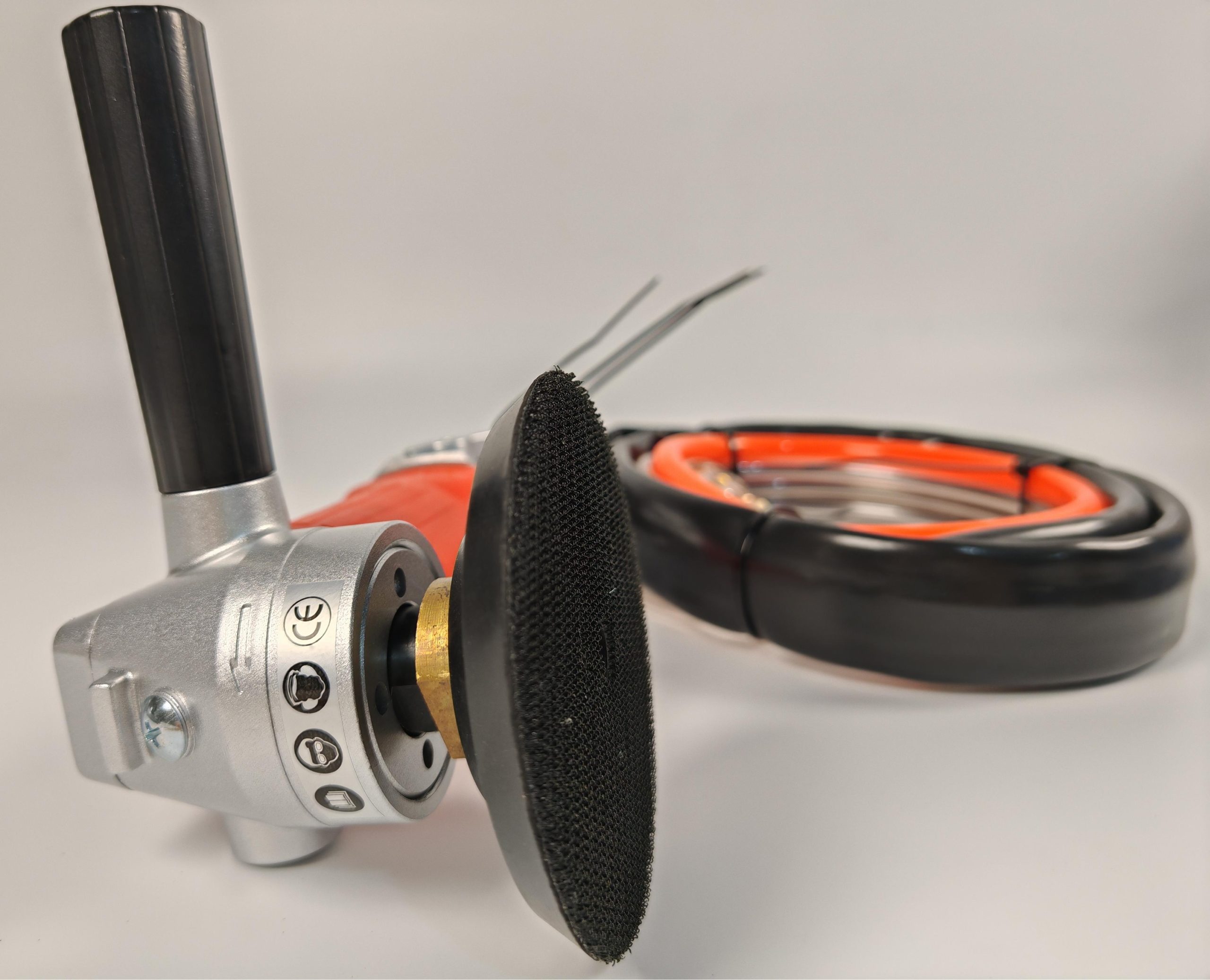 Air polishing machine rear exhaust both side handle