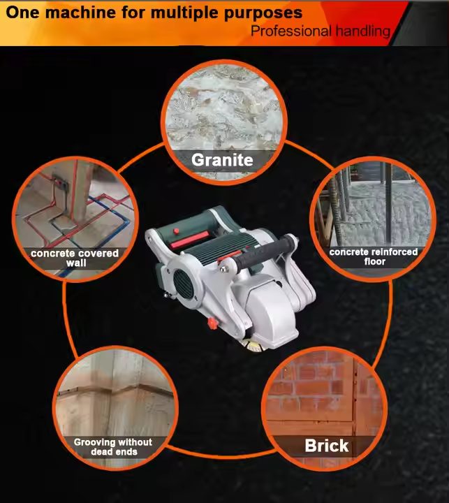 Concrete Grooving Machine Engineering Concrete Automatic Dust-free and Laser Alignment Wall Slotting Concrete Slotting Machine