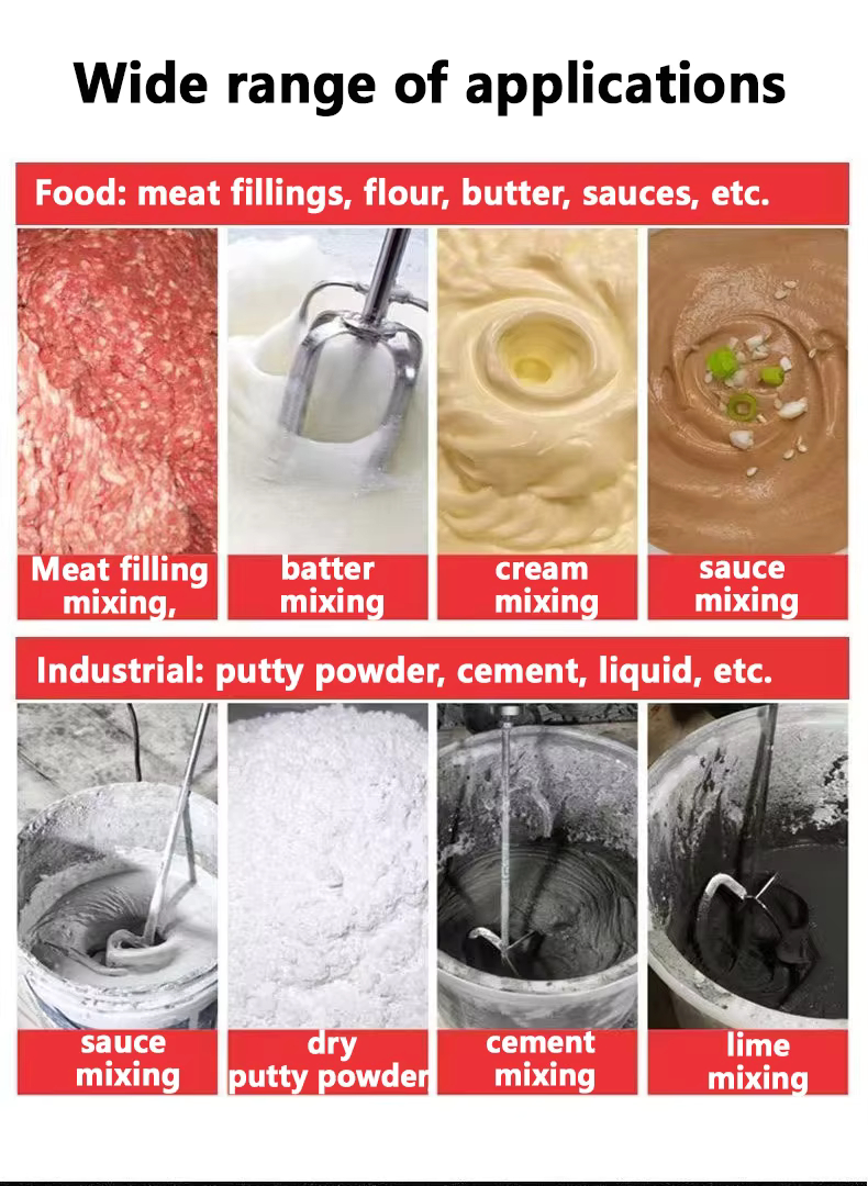 Handheld Electric Cement Mixer Suitable Mixing Mortar Concrete and Cement Slurry Mixer