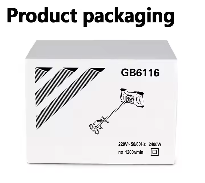 220V Electric Industrial Power Tool Ash Machine Mixer Steer Wheel Putty Powder Agitator Bricklayer Cement Paint Pulping Stirring