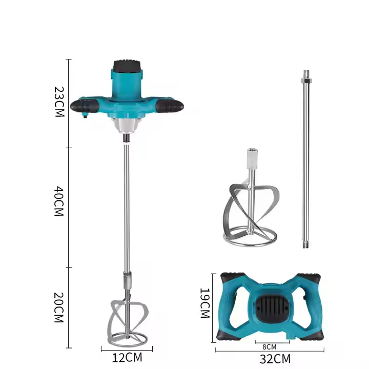 Industrial Electric Paint Mixer Cement Mixer for Epoxy Resin 6-speed Adjustable Steering Wheel Concrete Paint Mixer Machines