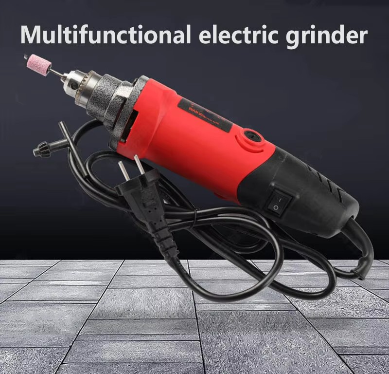 Electric Grinder Straight Grinder, Grinding, Cutting Drilling, Root Carving Polishing Rust Removal Machine Micro Angle Grinder