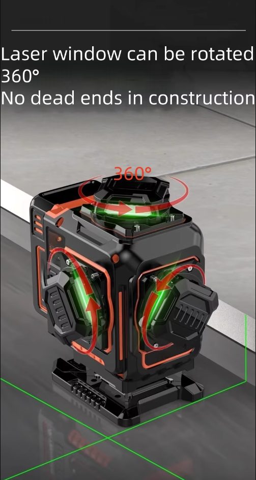 Professional 360° 3D 12-16 line High Quality Laser Level Meter Self-leveling Engineering Construction Measuring Tool