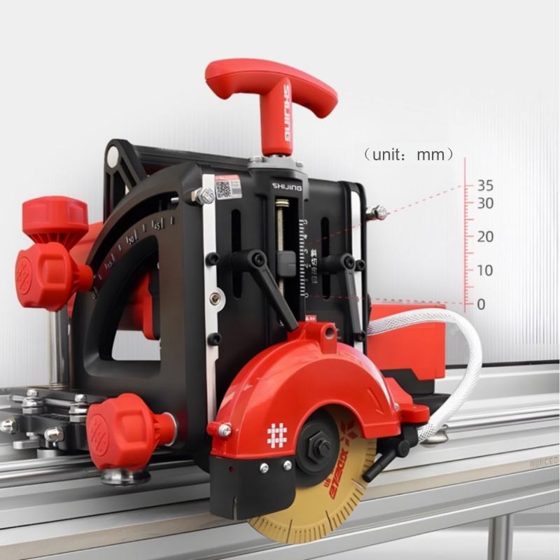 Professional Electric Laser Stone Cutter Machine 45 Miter for Large Porcelain Tiles With Essential Motor Pump Components