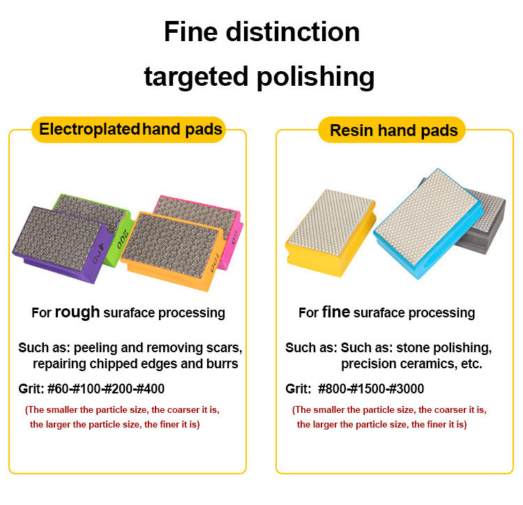 Diamond Hand Polishing Pads for Glass Granite Marble Concrete Stone Sanding and Polishing